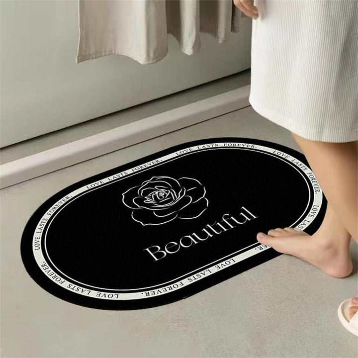 Plush Floral Decorative Bath Mat