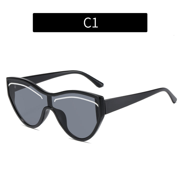 Futuristic Geometric Shield Sunglasses  1787664419