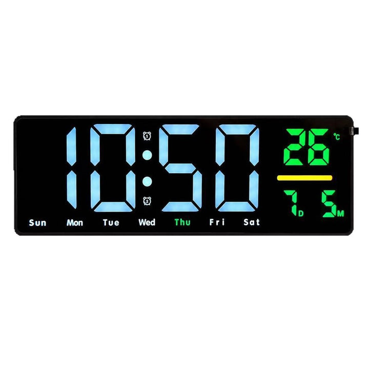 Digital wall clock with temperature and calendar display Kalsten