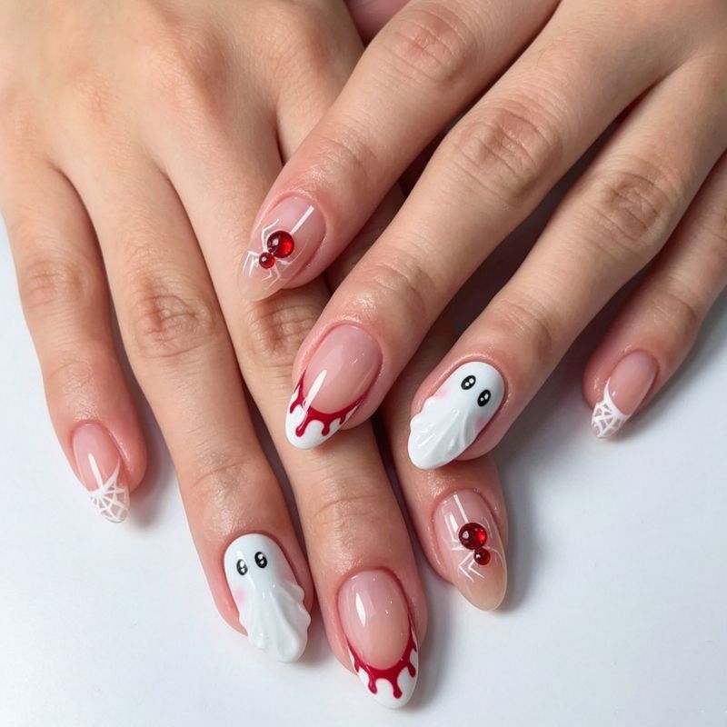 Halloween-Themed Press-On Nail Art Set Kalsten