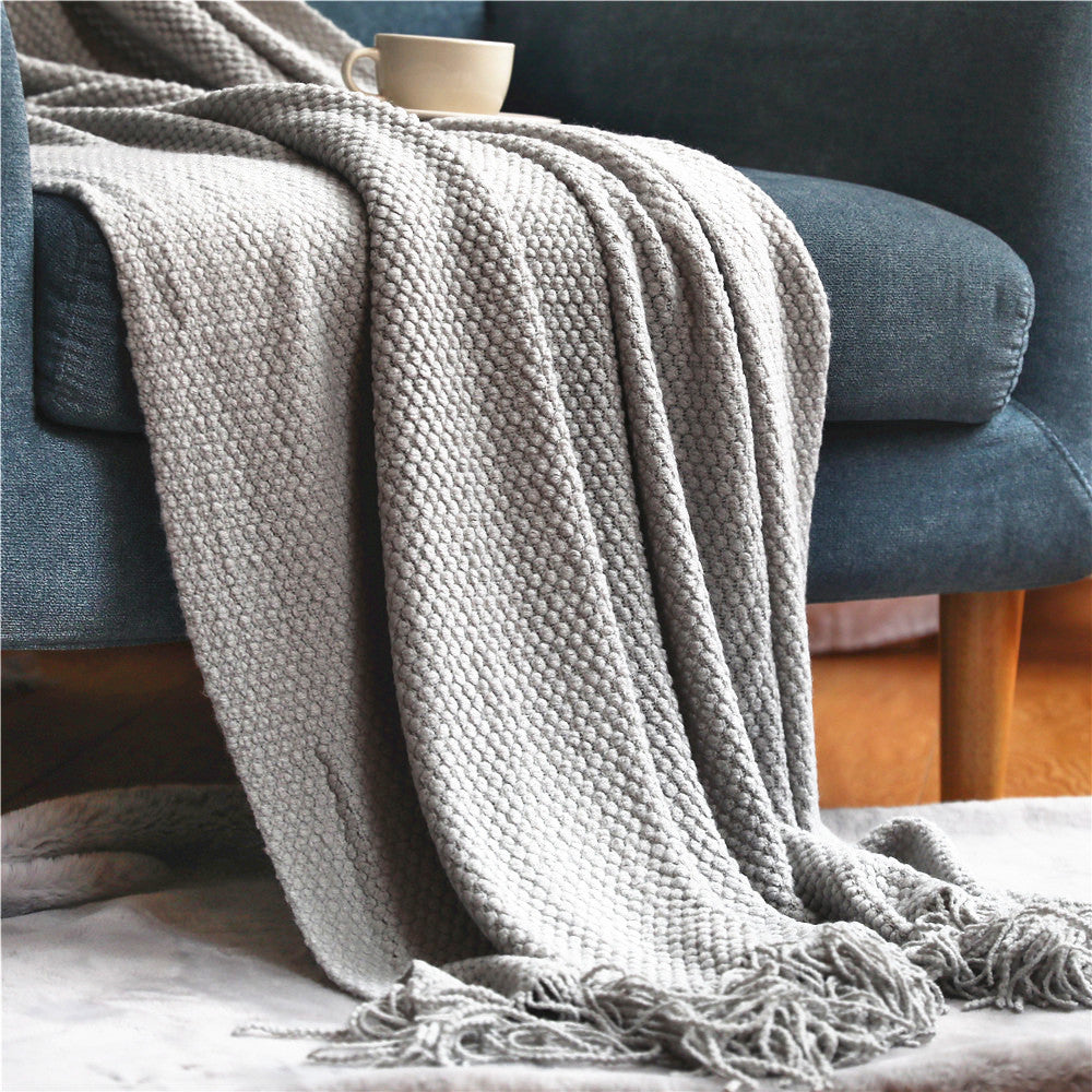 Cozy Knitted Throw Blanket