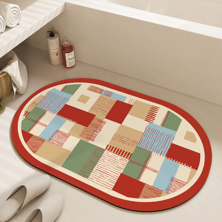 Geometric Pattern Bath Mat Kalsten
