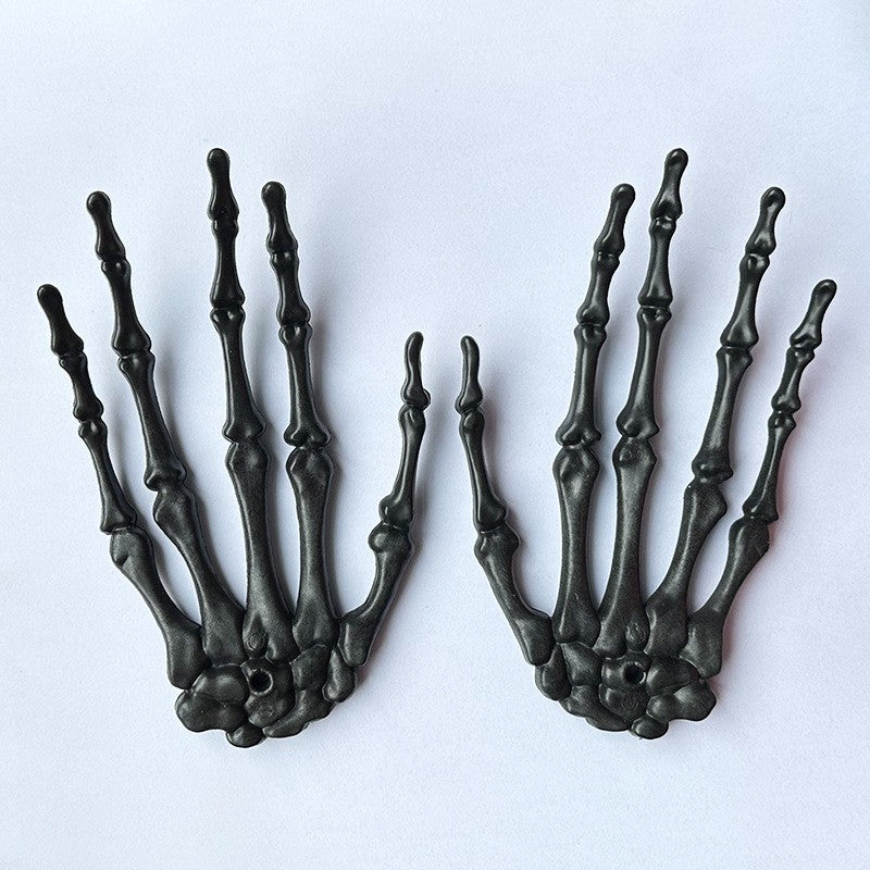 Movable skeleton hand earth spikes for Halloween garden decoration made of weatherproof plastic