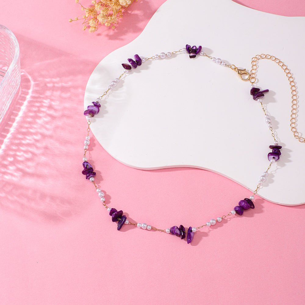 Elegant Floral Beaded Necklace Kalsten
