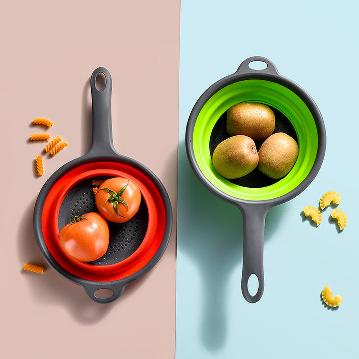 Collapsible Silicone Strainer with Ergonomic Handle Kalsten