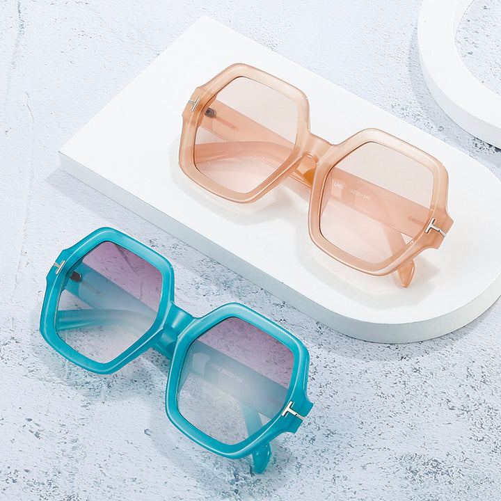 Stylish Oversized Hexagonal Sunglasses Kalsten