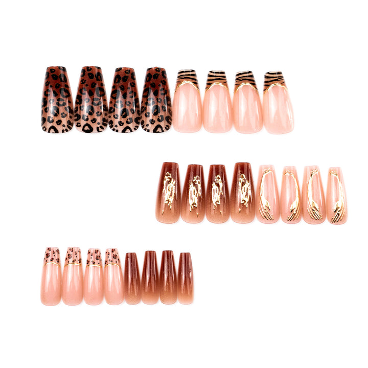 Artistic Animal Print Press-On Nail Set