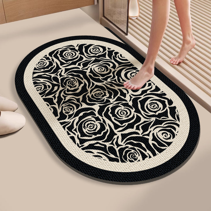Floral Patterned Bath Mat