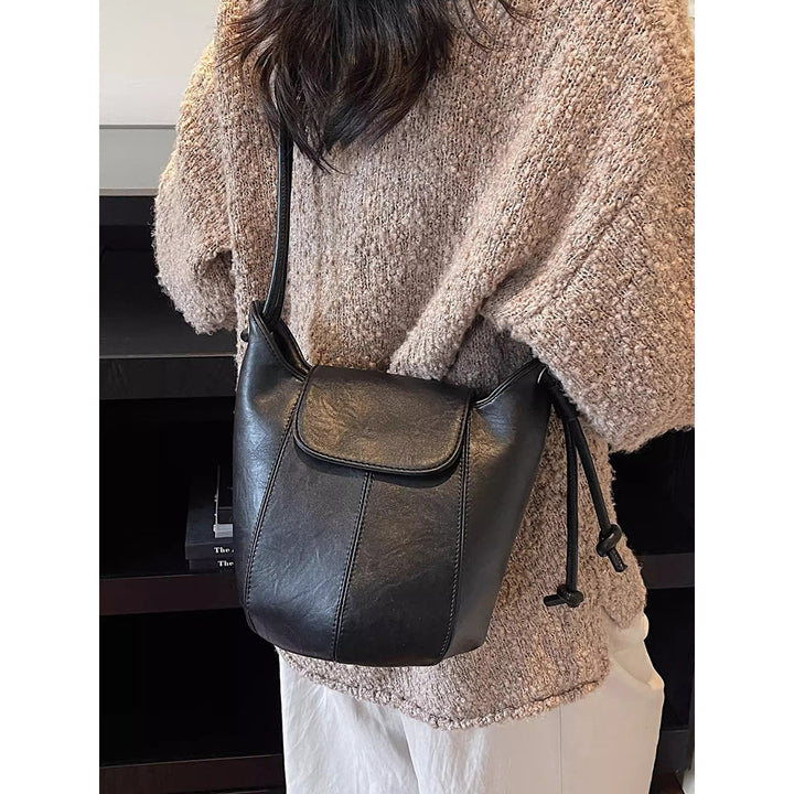 Bohemian Leather Bucket Bag Kalsten