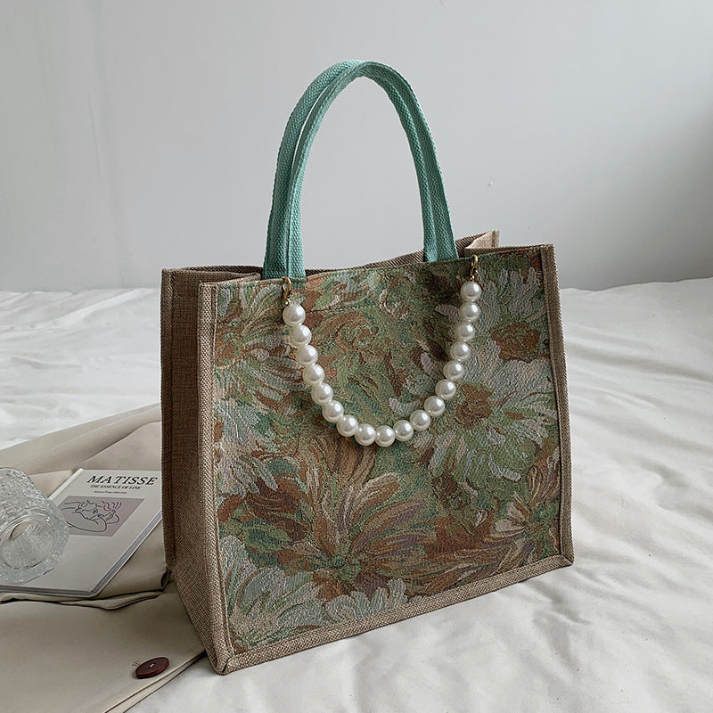 Elegant Floral Pattern Tote Bag
