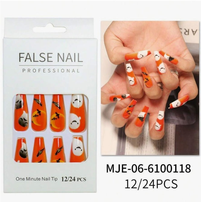 Artistic Press-On Nail Design with Dripping Effect Kalsten