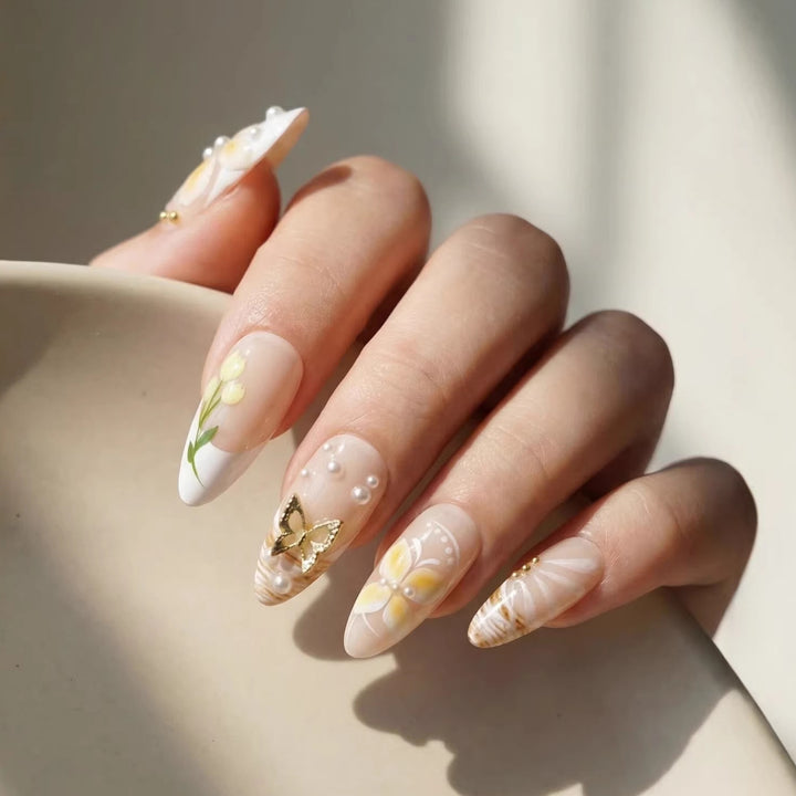 Floral Design Luxury Press-On Nails Kalsten