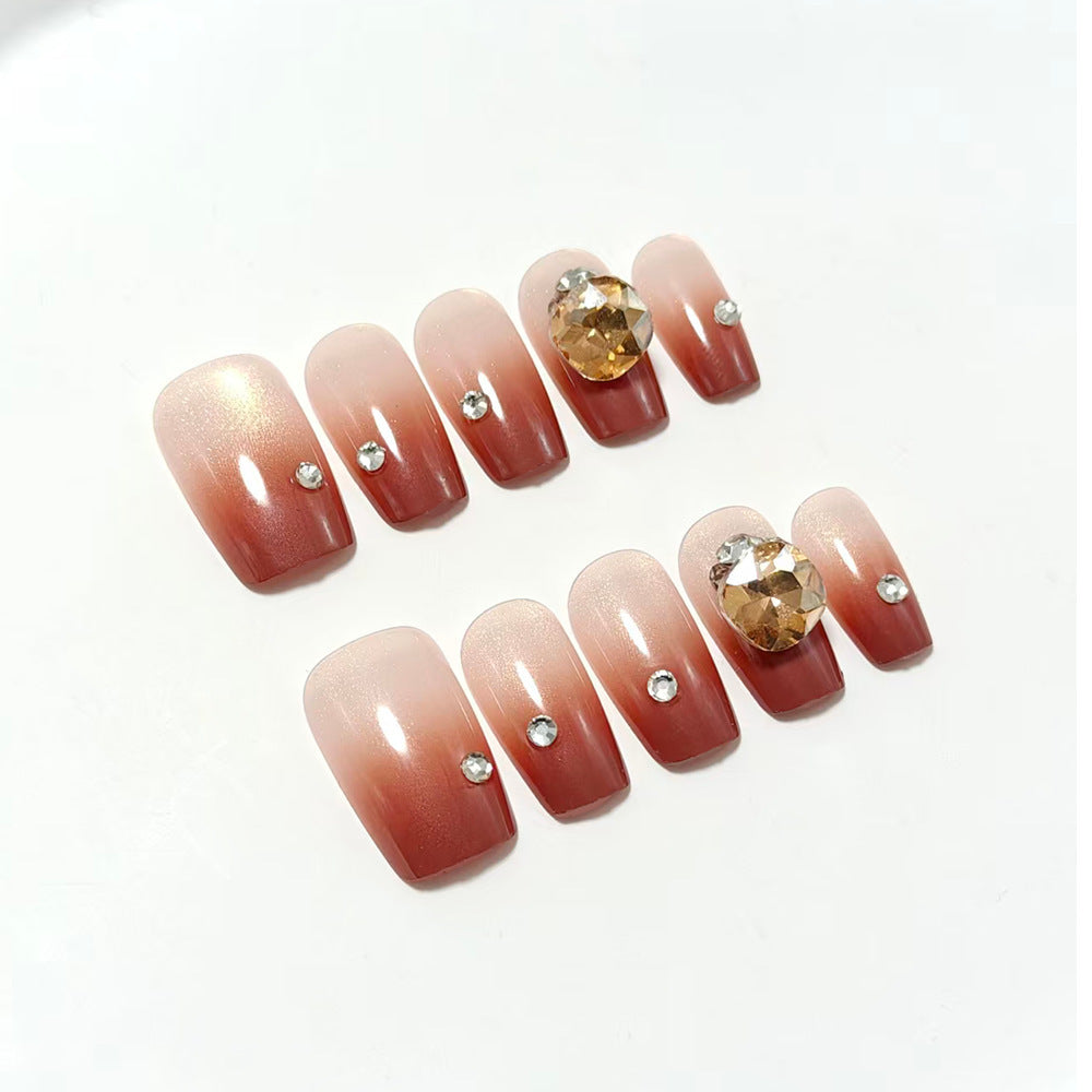 Artificial nail set with glittering rhinestone applications Kalsten