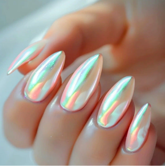Shimmery Stiletto Press-On Nail Art Kalsten