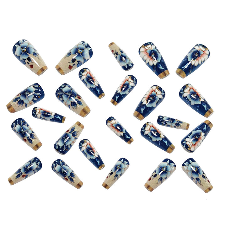 Deluxe artificial nails with floral accents Kalsten
