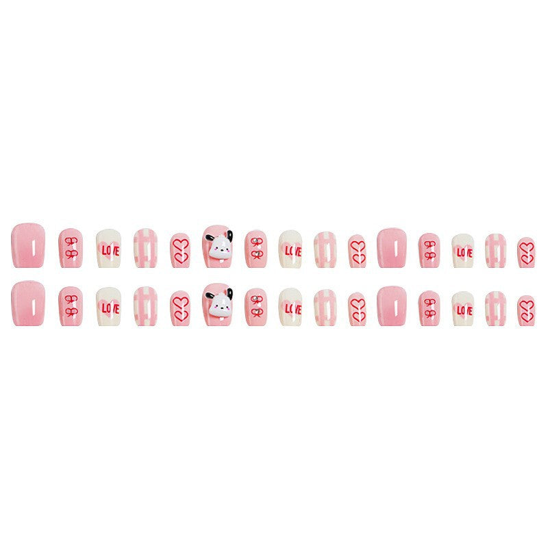 Creative nail art set with modern heart designs Kalsten