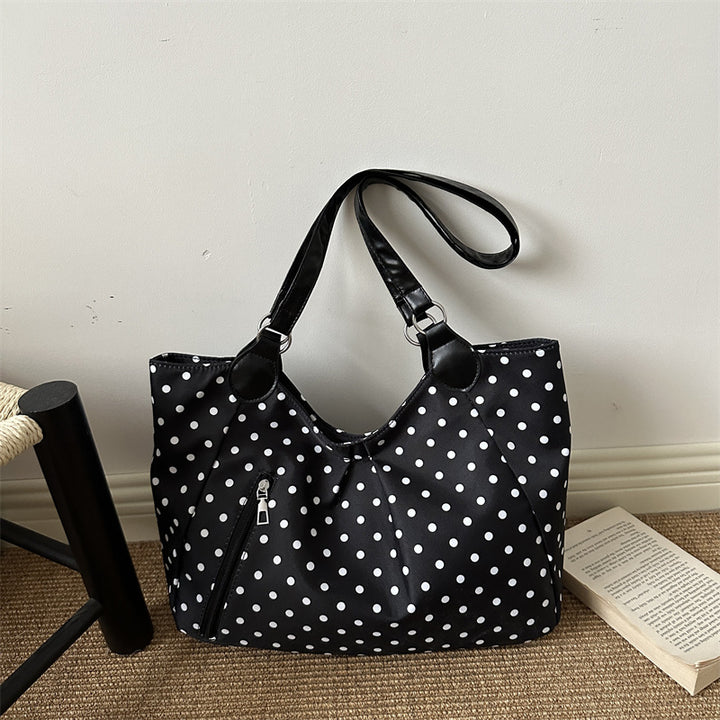 Stylish Polka Dot Shoulder Tote
