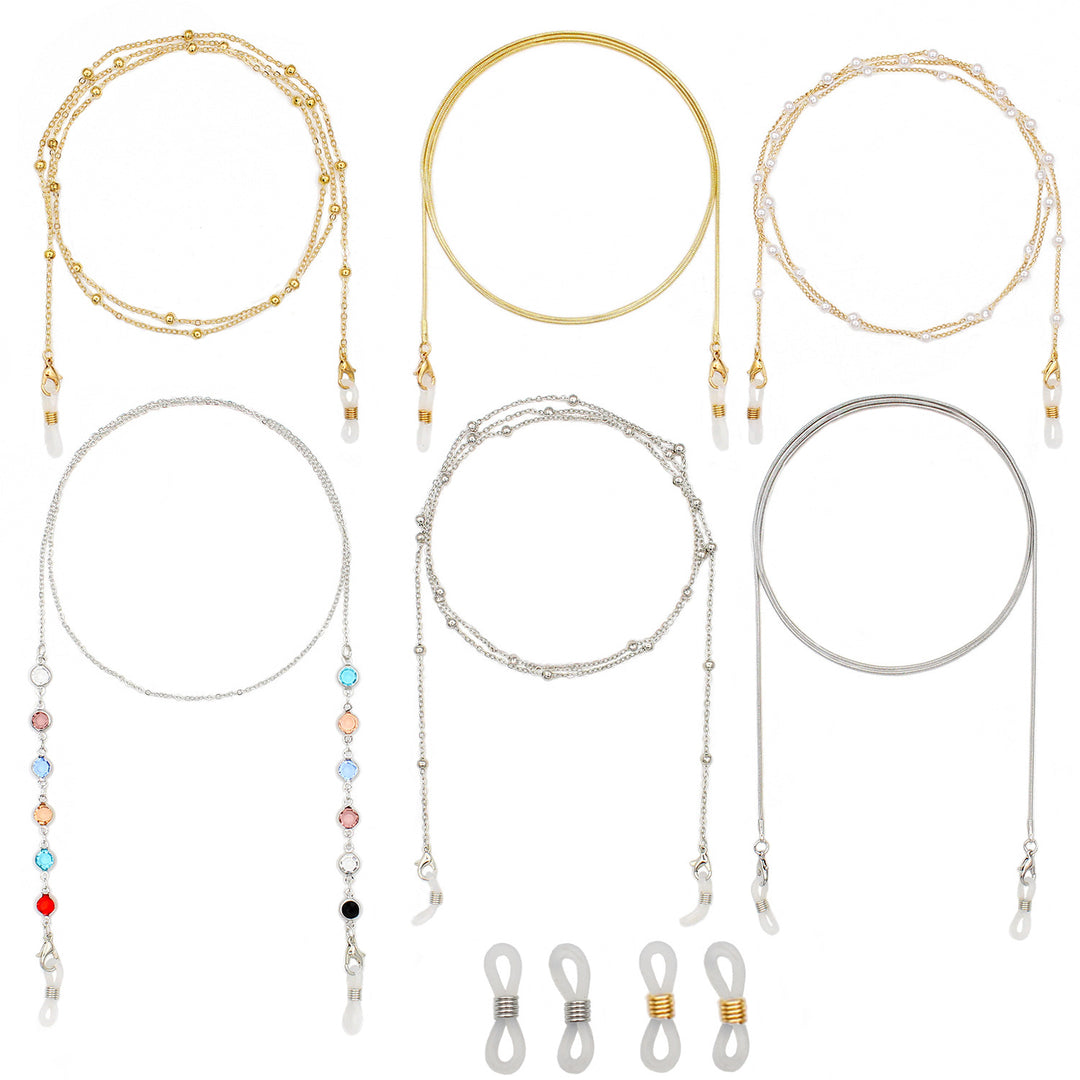 Elegant Crystal-Embellished Eyewear Chain Kalsten 1788159829