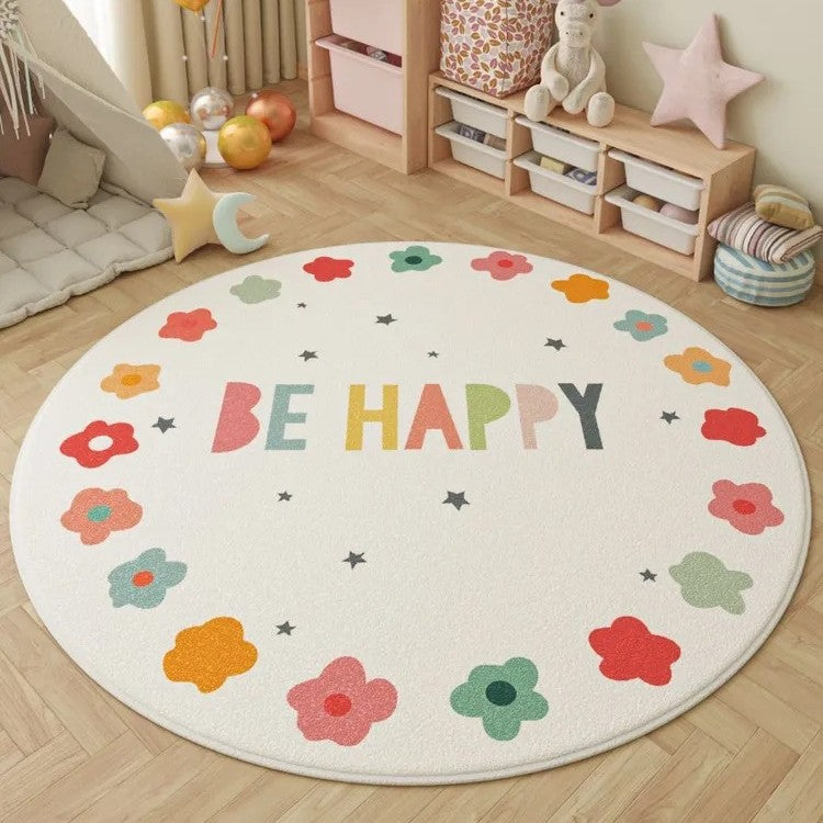Playful Cat-Themed Round Area Rug