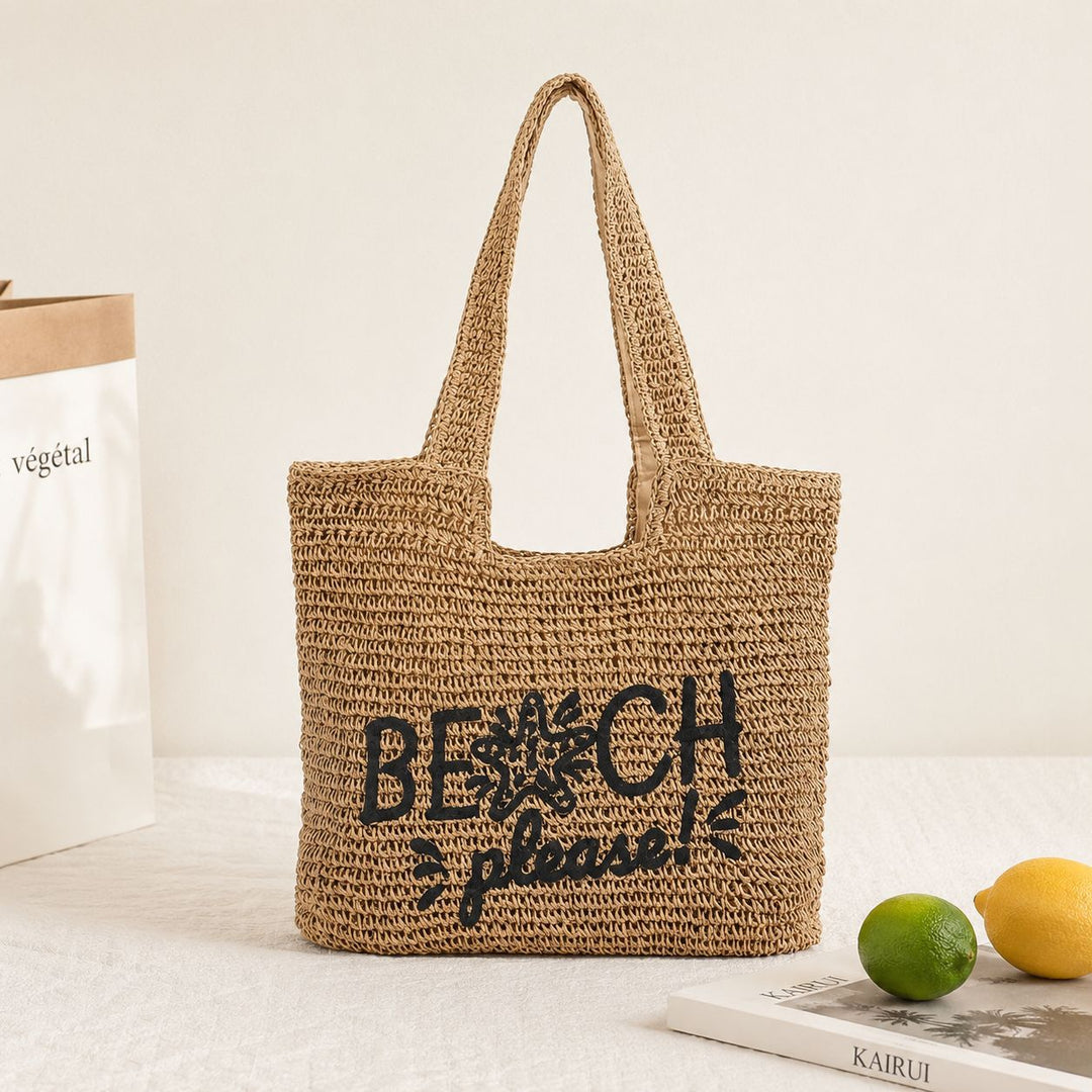 Beach bag with Embroidered Lettering Kalsten