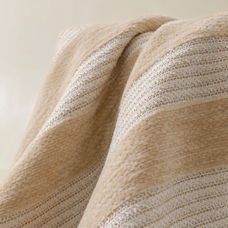 Woven decorative cushion cover with wide stripes and textured cotton blend Kalsten