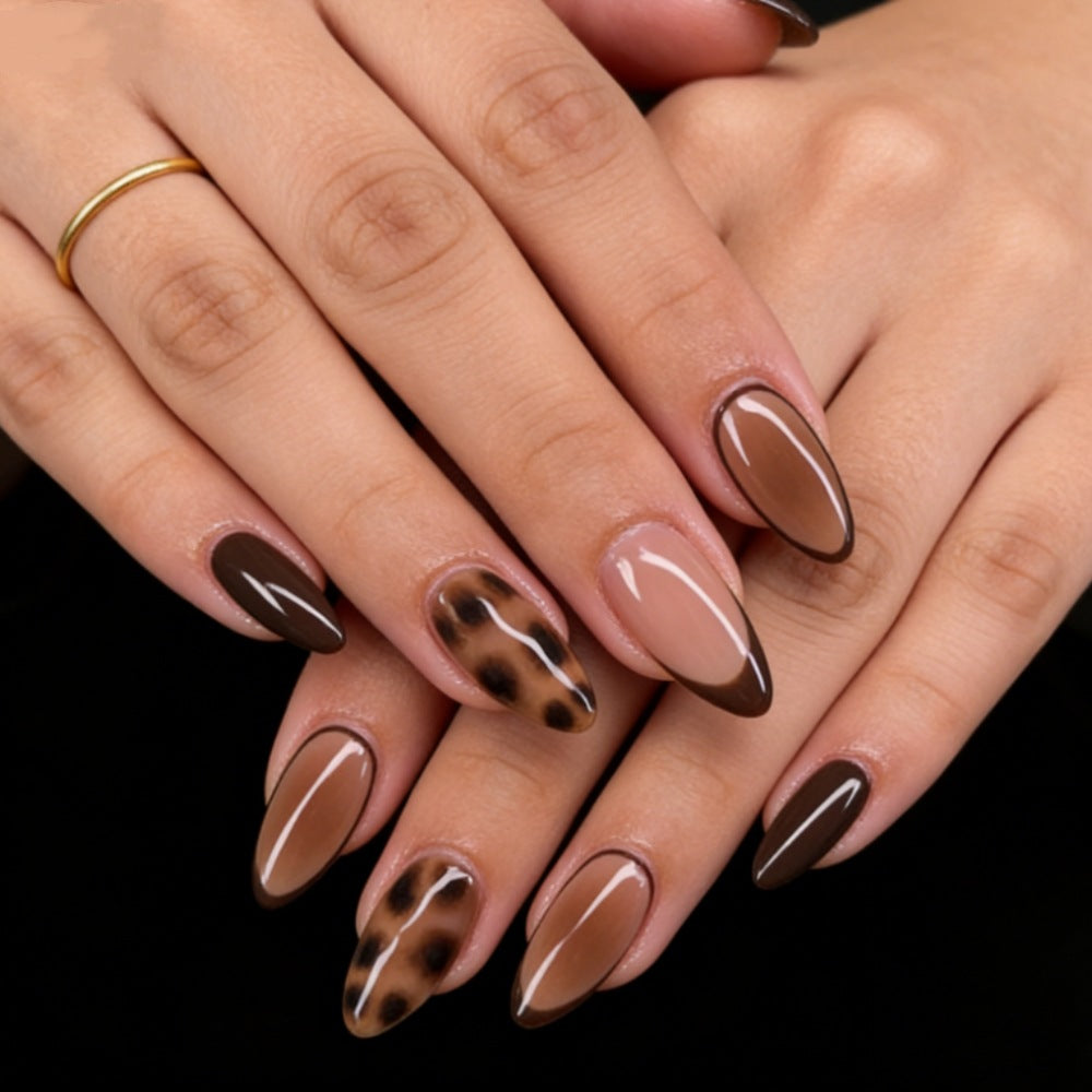 Artistic Heart-Embellished Press-On Nails Kalsten