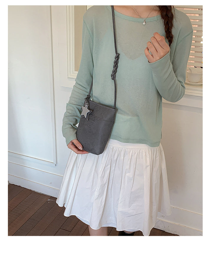 Fashionable shoulder bag with braided shoulder strap Kalsten