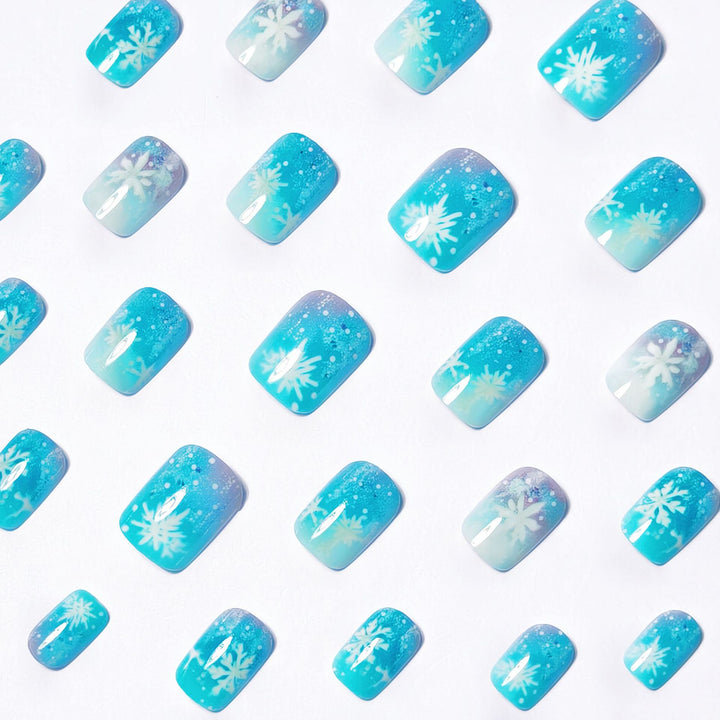 Artificial nails with winter snowflake design Kalsten