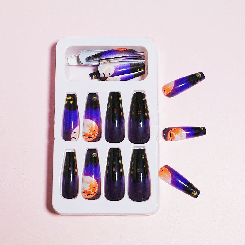 Artistic Press-On Nail Design with Dripping Effect Kalsten