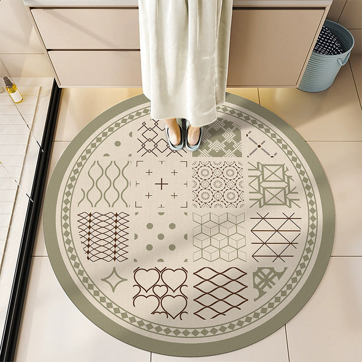 Round Decorative Bath Mat Kalsten
