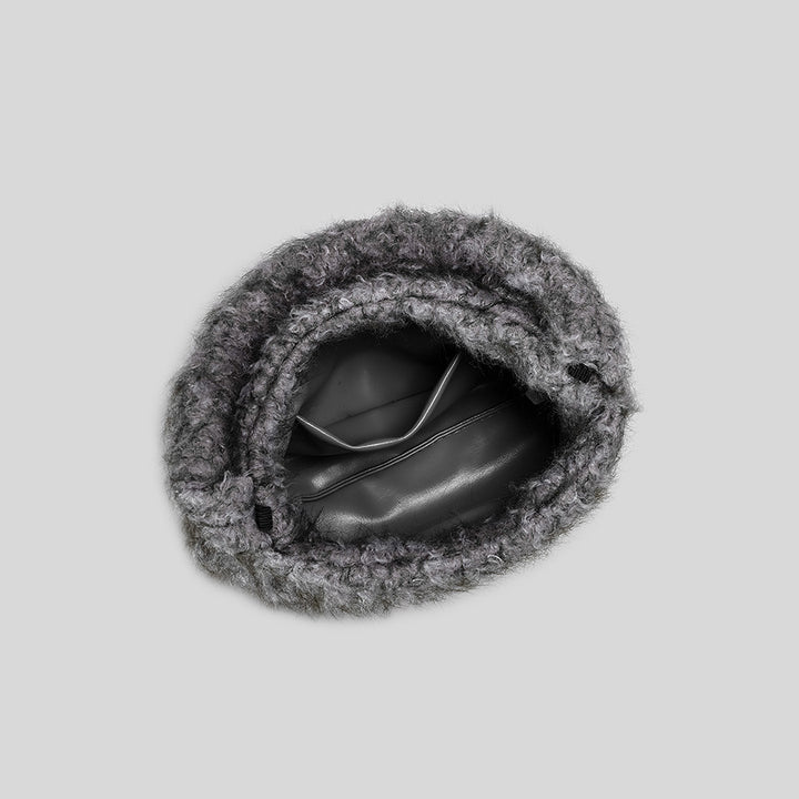 Plush Textured Handheld Purse