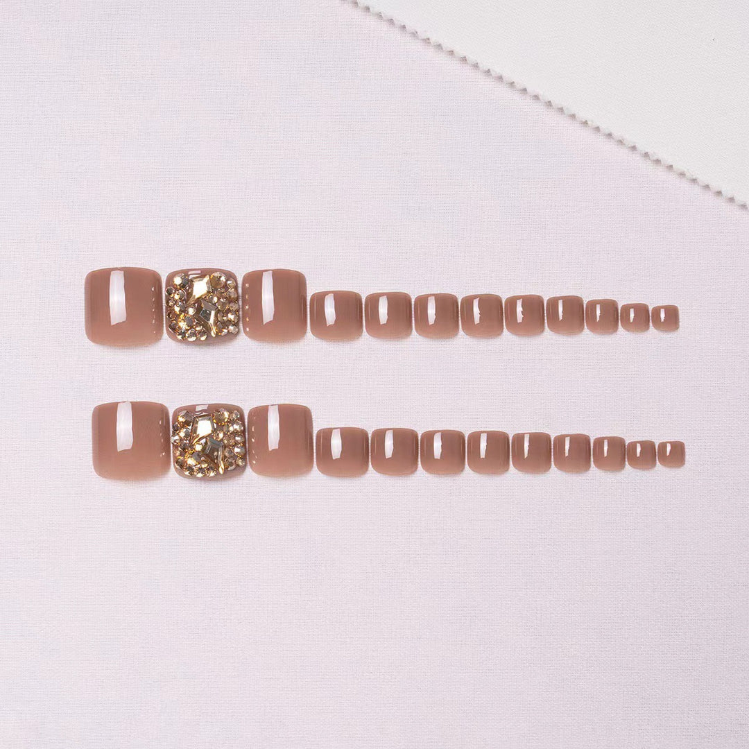 Decorative Rhinestone Press-On Toenails Kalsten