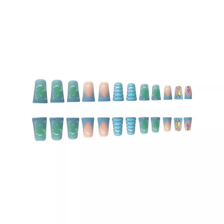 Decorative Long Acrylic Nail Enhancements Kalsten