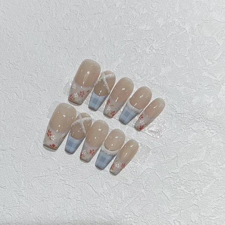 Floral Design Acrylic Press-On Nail Set Kalsten