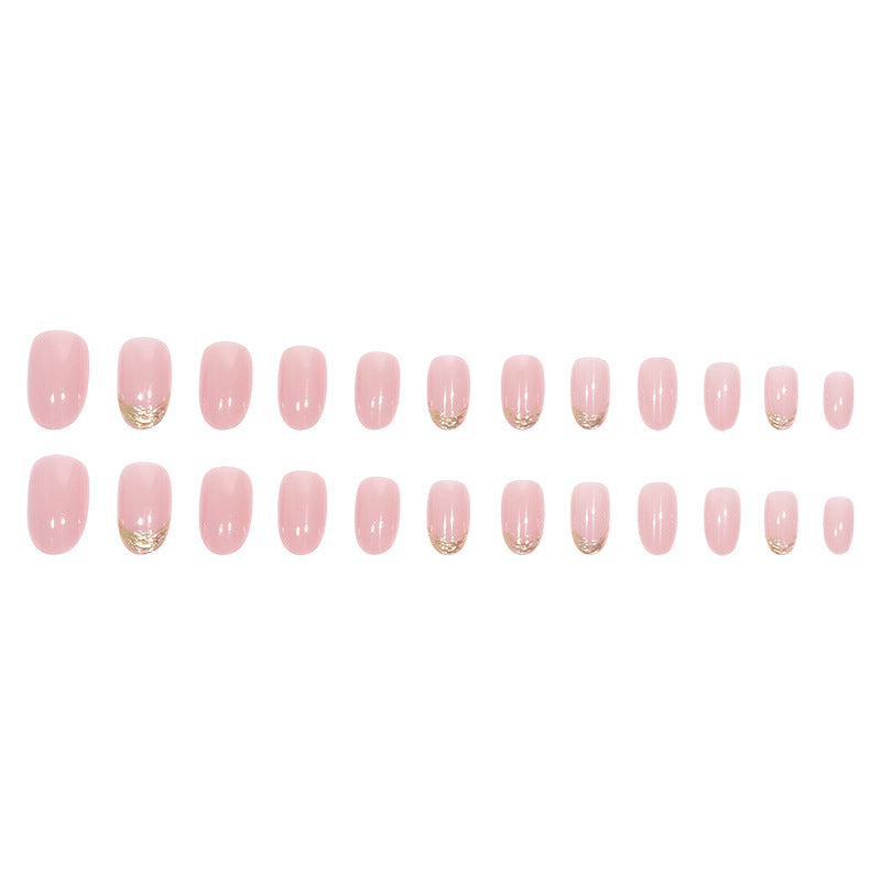 Elegant Gold-Tipped Press-On Nails Kalsten