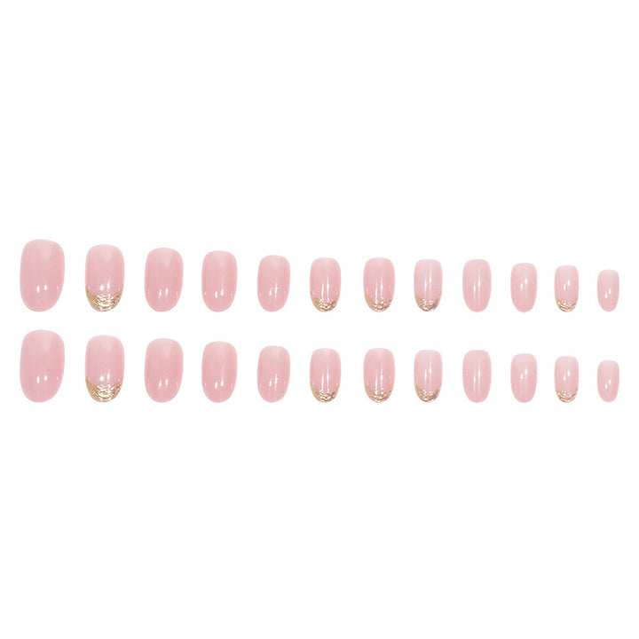 Elegant Gold-Tipped Press-On Nails Kalsten