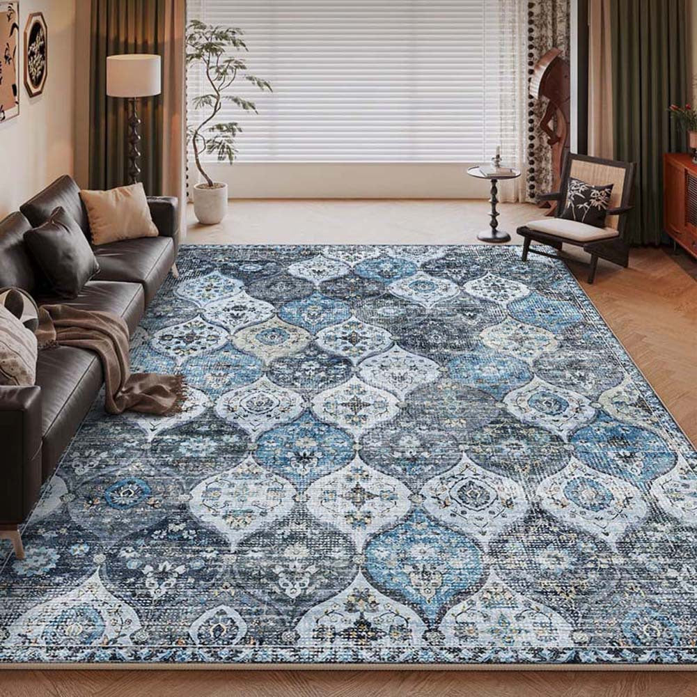 Vintage Floral Pattern Area Rug
