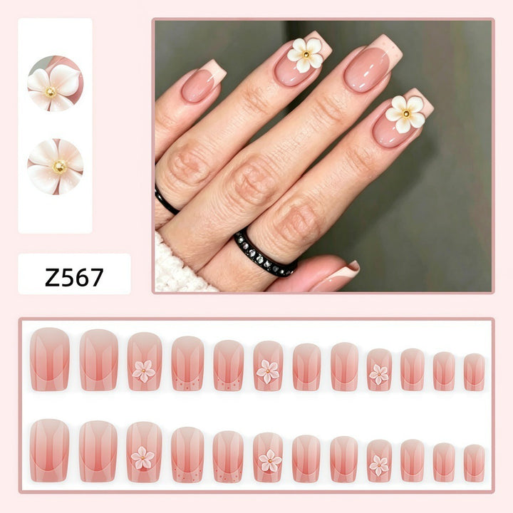 Artificial nails with delicate flower design Kalsten