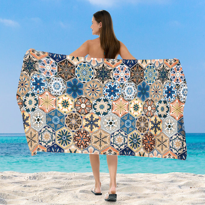 Beach towel with exclusive geometric pattern Kalsten