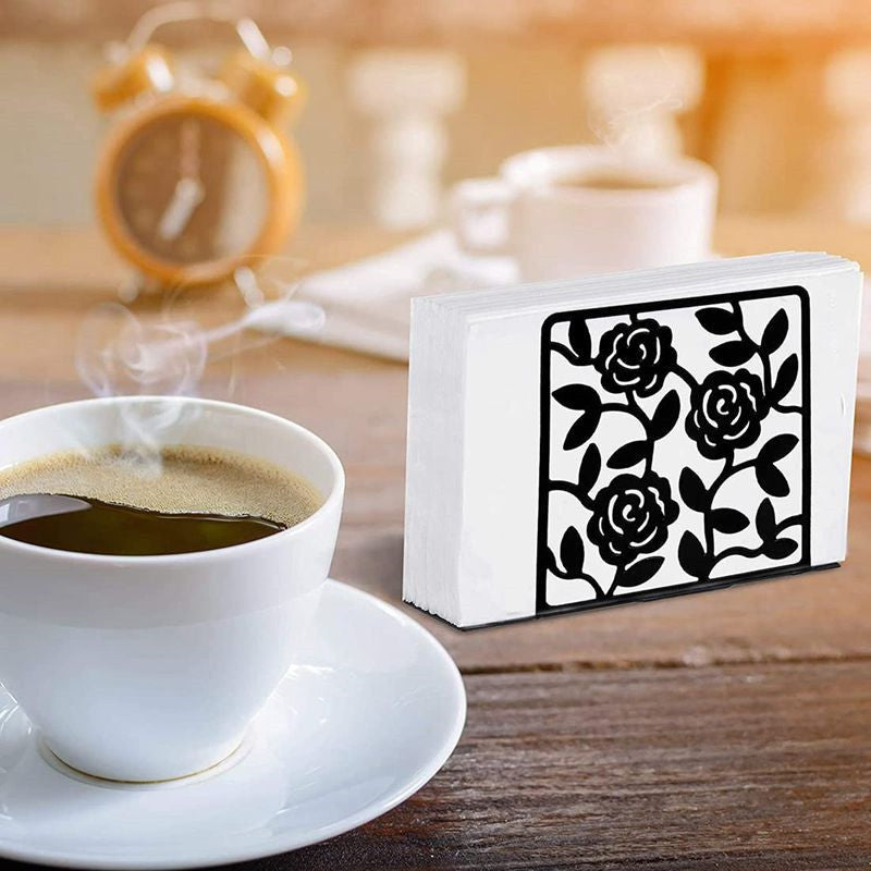 Decorative Napkin Holder with Flower Print