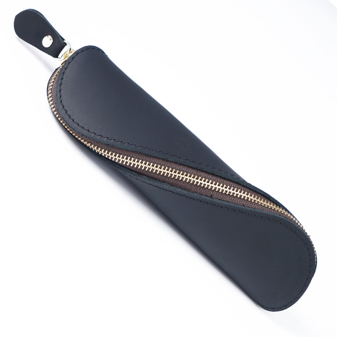 Leather Pencil Case with Zipper