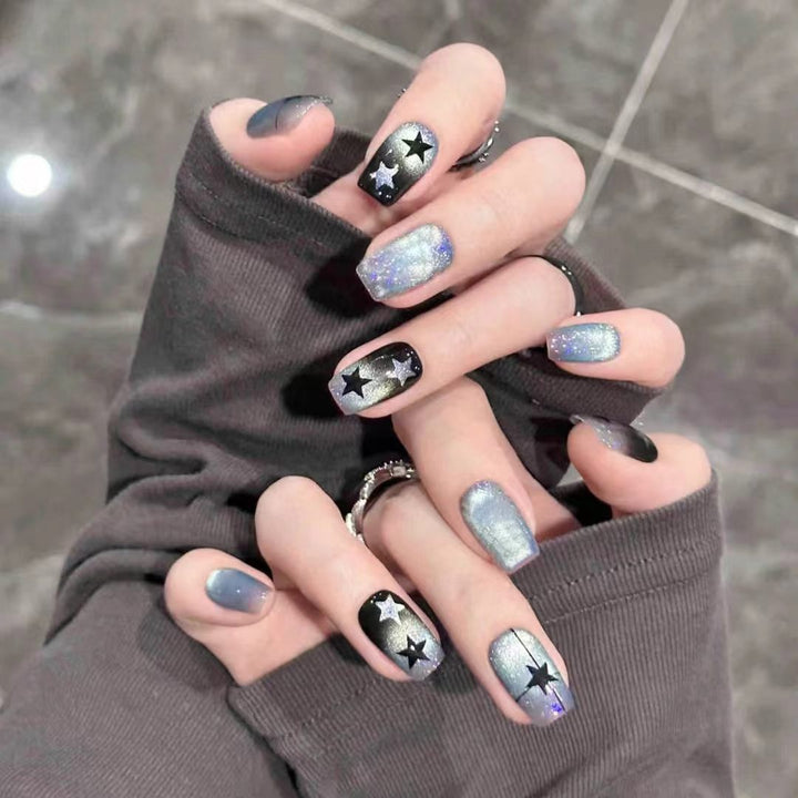 Starry Night-Themed Press-On Nail Art Set Kalsten