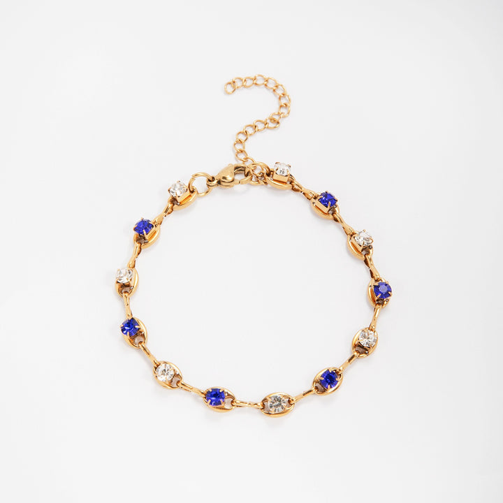 Elegant Gemstone Accent Link Bracelet Kalsten