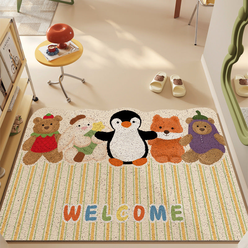 Cute Animal-Themed Welcome Mat