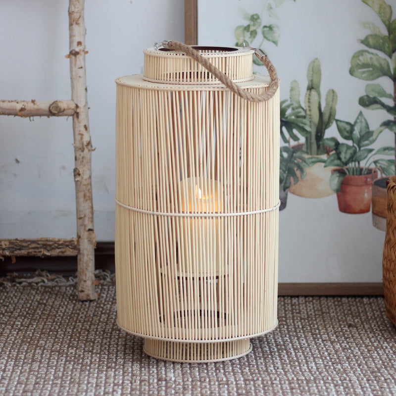 Decorative lantern made of woven material Kalsten