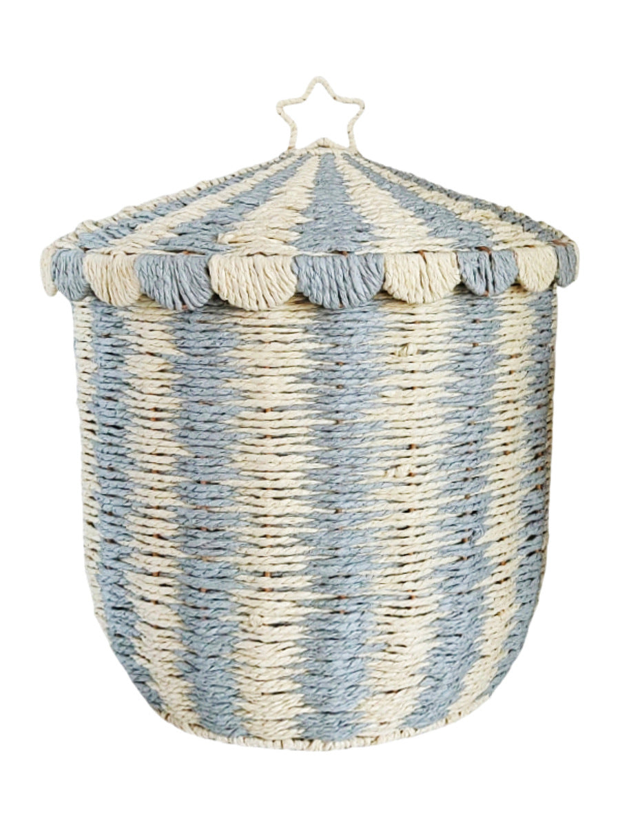 Basket with lid and decorative design Kalsten