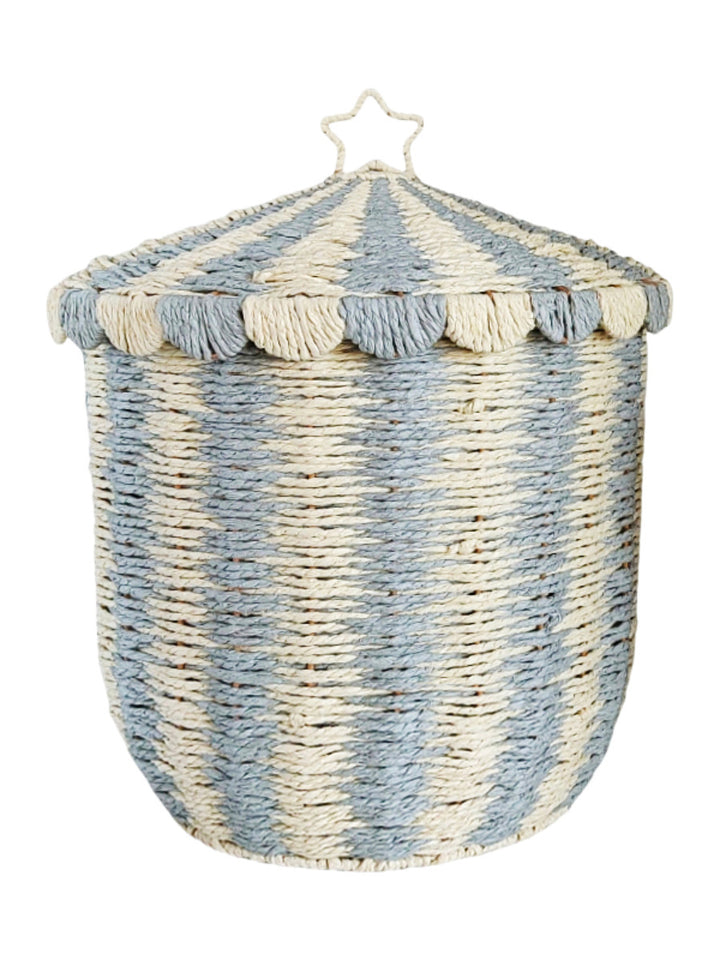 Basket with lid and decorative design Kalsten
