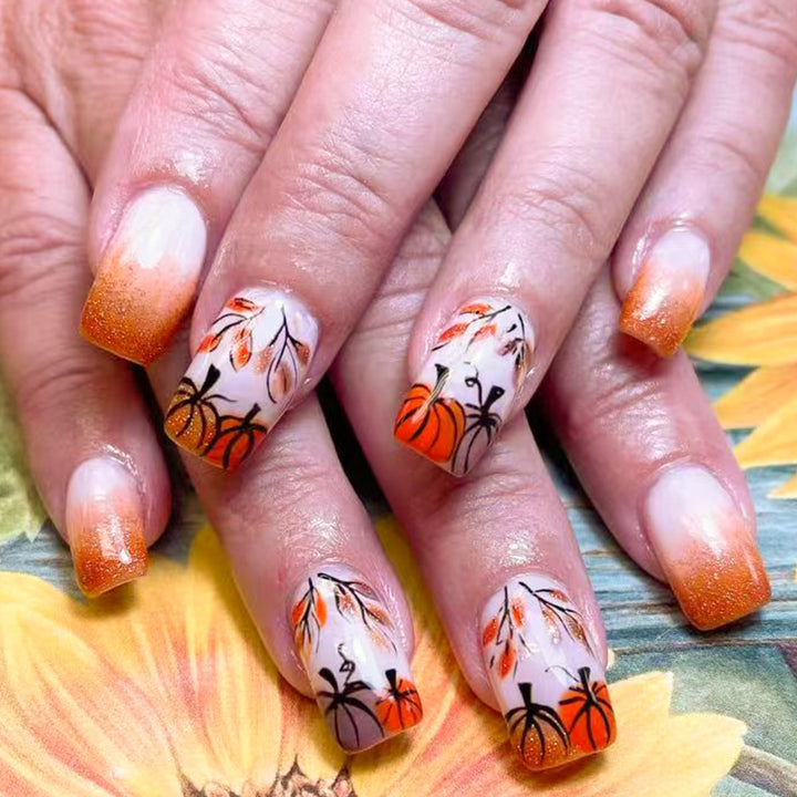 Autumn-Themed Decorative Press-On Nails Kalsten 1787543168
