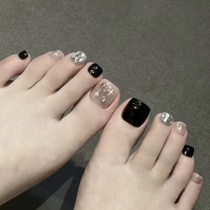 Heart-Embellished Press-On Toe Nails Kalsten