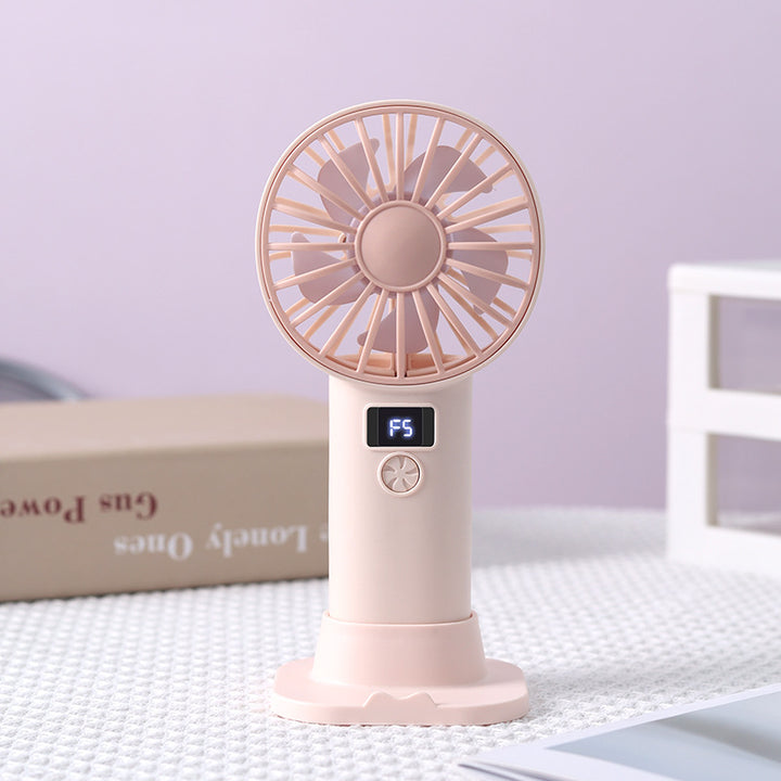 Unisex Portable USB Fan with LCD Display and Variable Speed Control Kalsten